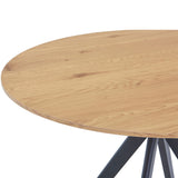 Wooden Dining Table for 4 People Round - Aspen