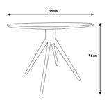 Wooden Dining Table for 4 People Round - Aspen
