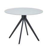 Wooden Dining Table for 4 People Round - Aspen