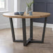 Wooden Dining Table for 4 People Round - Brooklyn