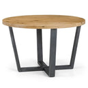 Wooden Dining Table for 4 People Round - Brooklyn