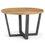 Wooden Dining Table for 4 People Round - Brooklyn