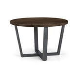 Wooden Dining Table for 4 People Round - Brooklyn