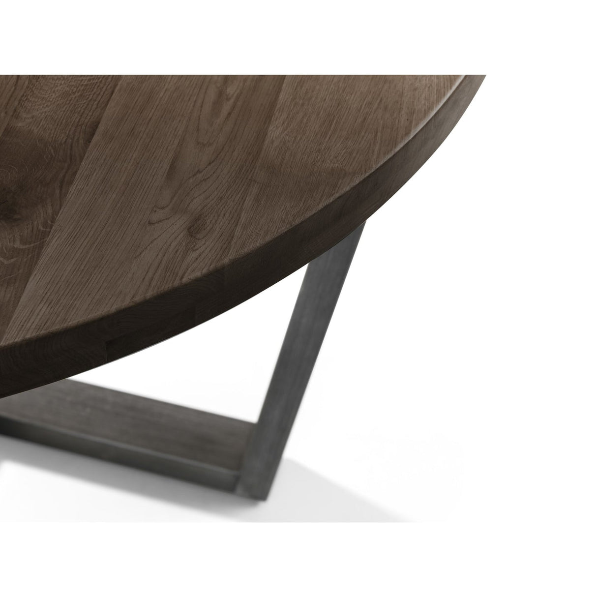 Wooden Dining Table for 4 People Round - Brooklyn