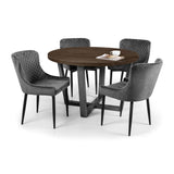 Wooden Dining Table for 4 People Round - Brooklyn