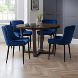 Wooden Dining Table for 4 People Round - Brooklyn