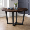 Wooden Dining Table for 4 People Round - Brooklyn