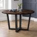 Wooden Dining Table for 4 People Round - Brooklyn