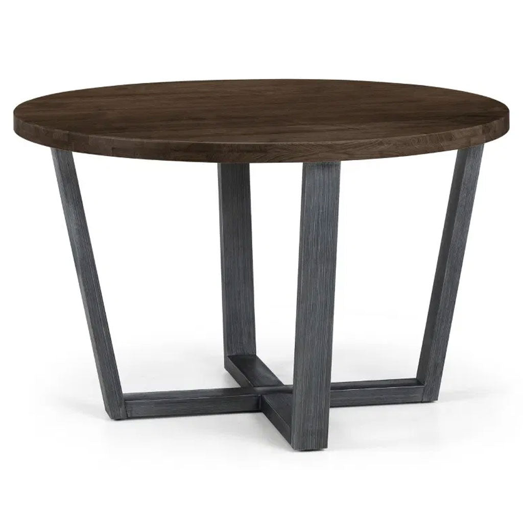 Wooden Dining Table for 4 People Round - Brooklyn