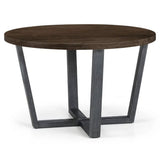 Wooden Dining Table for 4 People Round - Brooklyn