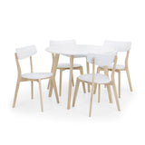Wooden Dining Table for 4 People Round - Casa