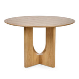Wooden Dining Table for 4 People Round - Cellini