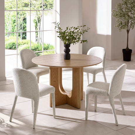 Wooden Dining Table for 4 People Round - Cellini