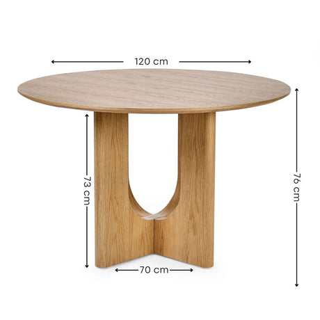 Wooden Dining Table for 4 People Round - Cellini