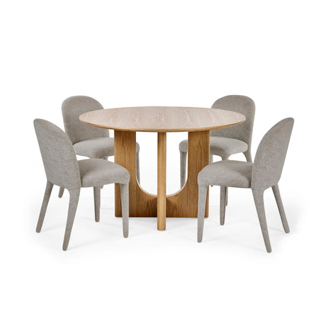 Wooden Dining Table for 4 People Round - Cellini