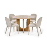 Wooden Dining Table for 4 People Round - Cellini