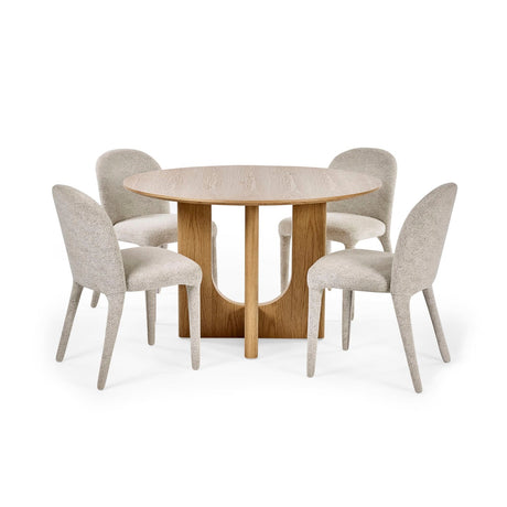 Wooden Dining Table for 4 People Round - Cellini