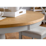 Wooden Dining Table for 4 People Round - Davenport