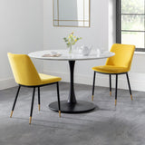 Wooden Dining Table for 4 People Round - Hockley