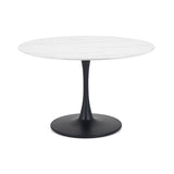Wooden Dining Table for 4 People Round - Hockley