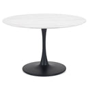 Wooden Dining Table for 4 People Round - Hockley
