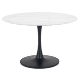Wooden Dining Table for 4 People Round - Hockley