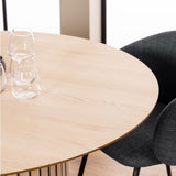 Wooden Dining Table for 4 People Round - Linley