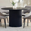 Wooden Dining Table for 4 People Round - Louis