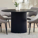 Wooden Dining Table for 4 People Round - Louis