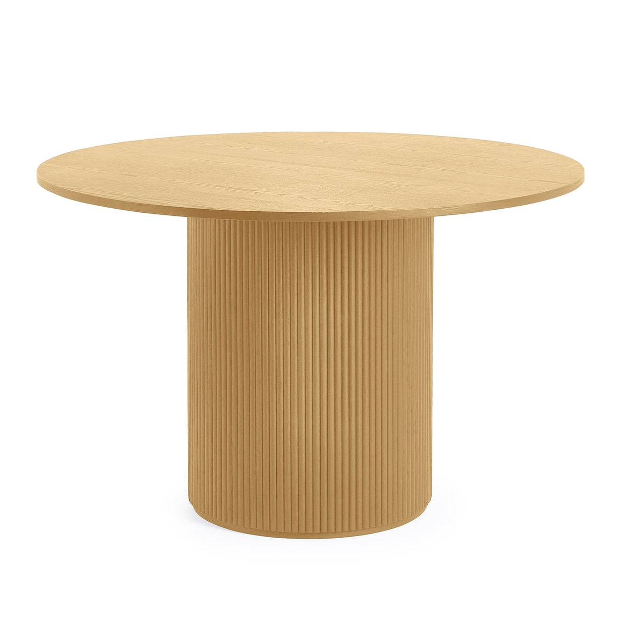 Wooden Dining Table for 4 People Round - Louis