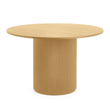 Wooden Dining Table for 4 People Round - Louis