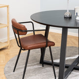 Wooden Dining Table for 4 People Round - Malika