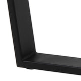 Wooden Dining Table for 4 People Round in Marble Effect - Amble