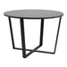 Wooden Dining Table for 4 People Round in Marble Effect - Amble