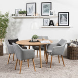 Wooden Dining Table for 4 People Round - Nagano
