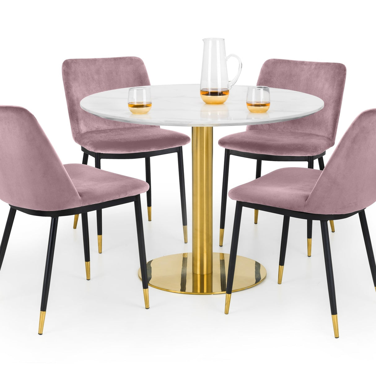Wooden Dining Table for 4 People Round - Palermo