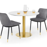 Wooden Dining Table for 4 People Round - Palermo