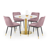 Wooden Dining Table for 4 People Round - Palermo