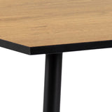 Wooden Dining Table for 4 People Square With Black Legs - Wilma