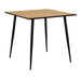 Wooden Dining Table for 4 People Square With Black Legs - Wilma
