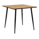Wooden Dining Table for 4 People Square With Black Legs - Wilma