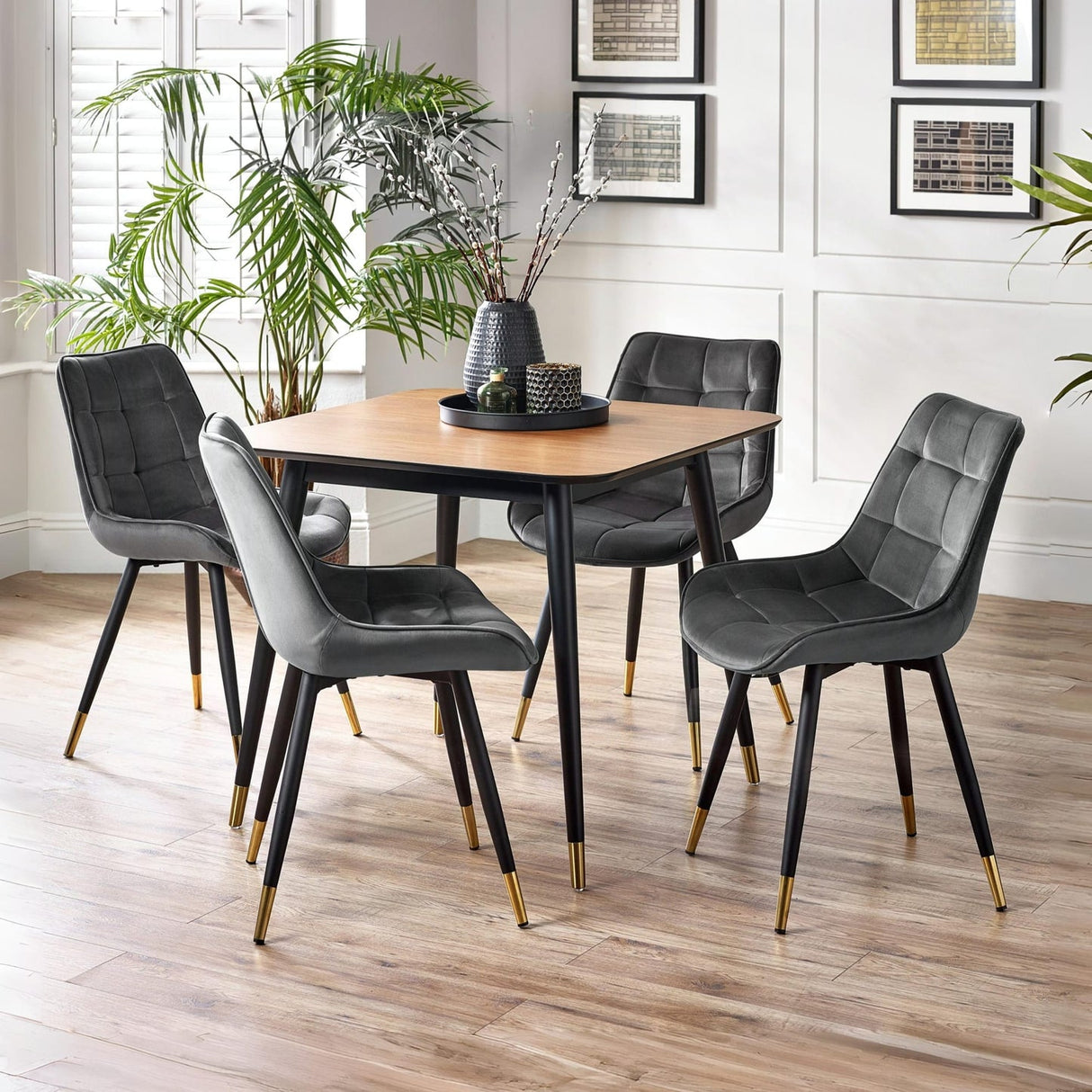 Wooden Dining Table for 4 People Square - Findlay