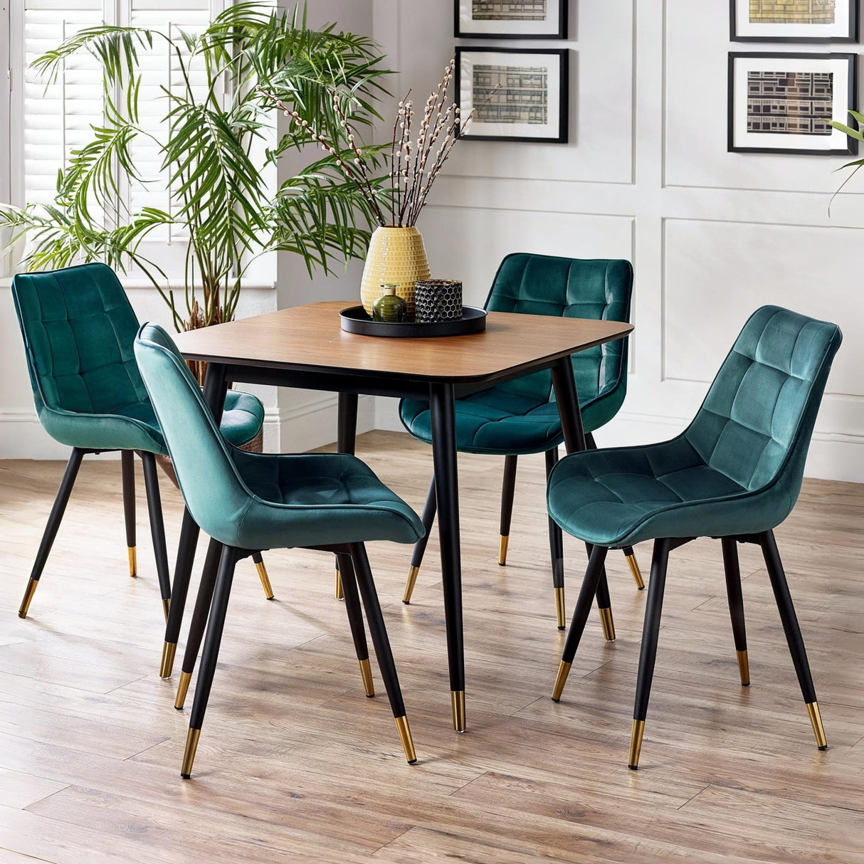 Wooden Dining Table for 4 People Square - Findlay