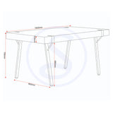 Wooden Dining Table for 4 People - Treviso