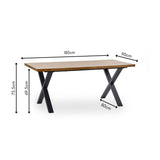 Wooden Dining Table for 4 to 6 People - Aron