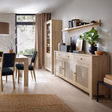 Wooden Dining Table for 4 to 6 People Extending Rectangular - Cestino