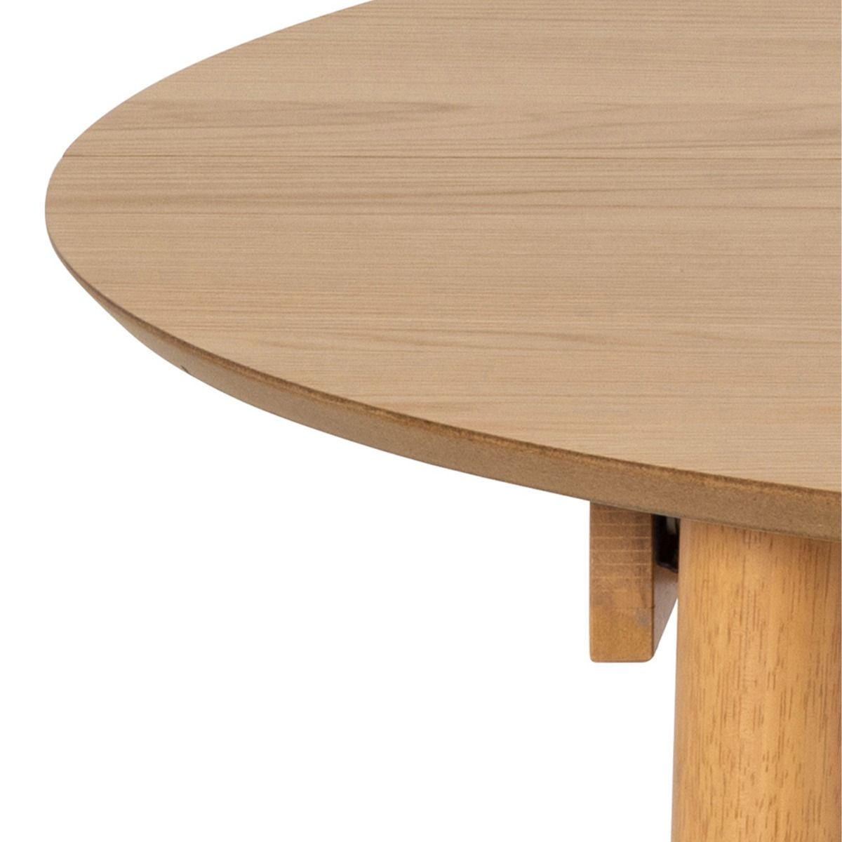 Wooden Dining Table for 4 to 6 People People Round Extending - Montreux