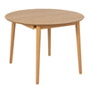 Wooden Dining Table for 4 to 6 People People Round Extending - Montreux
