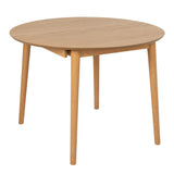 Wooden Dining Table for 4 to 6 People People Round Extending - Montreux