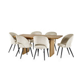 Wooden Dining Table for 4 to 6 People Rectangular - Arundel